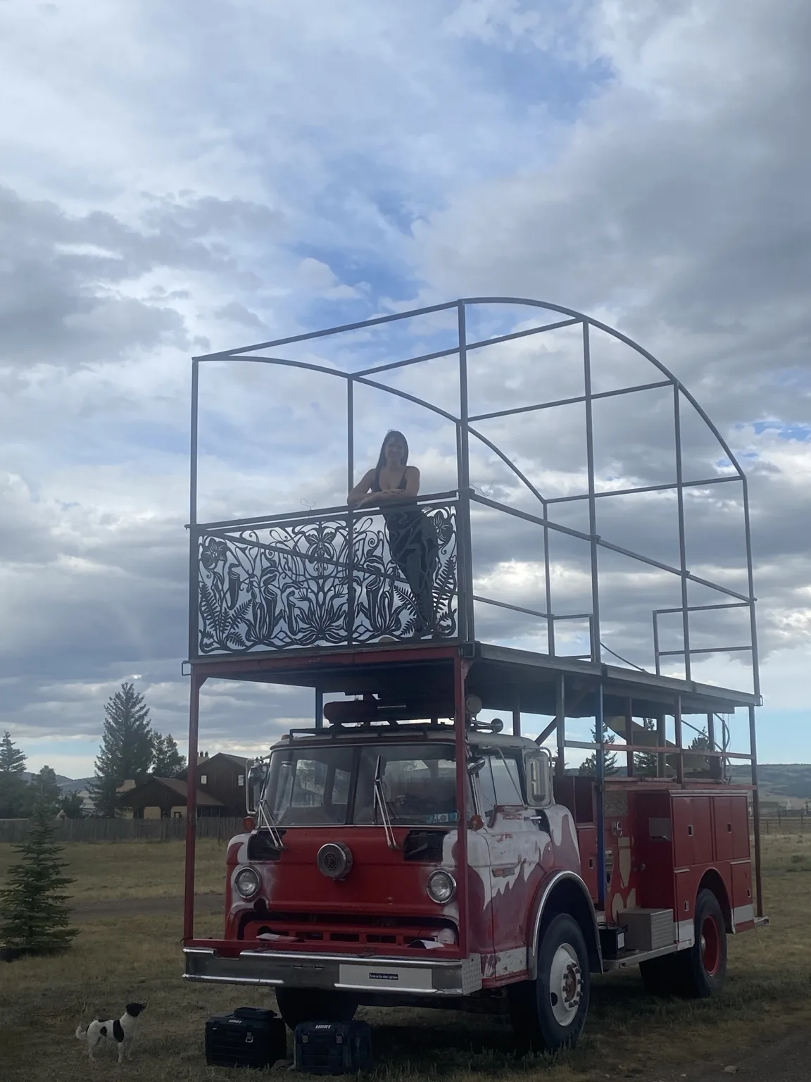Burning Man fire truck fabrication, view 8