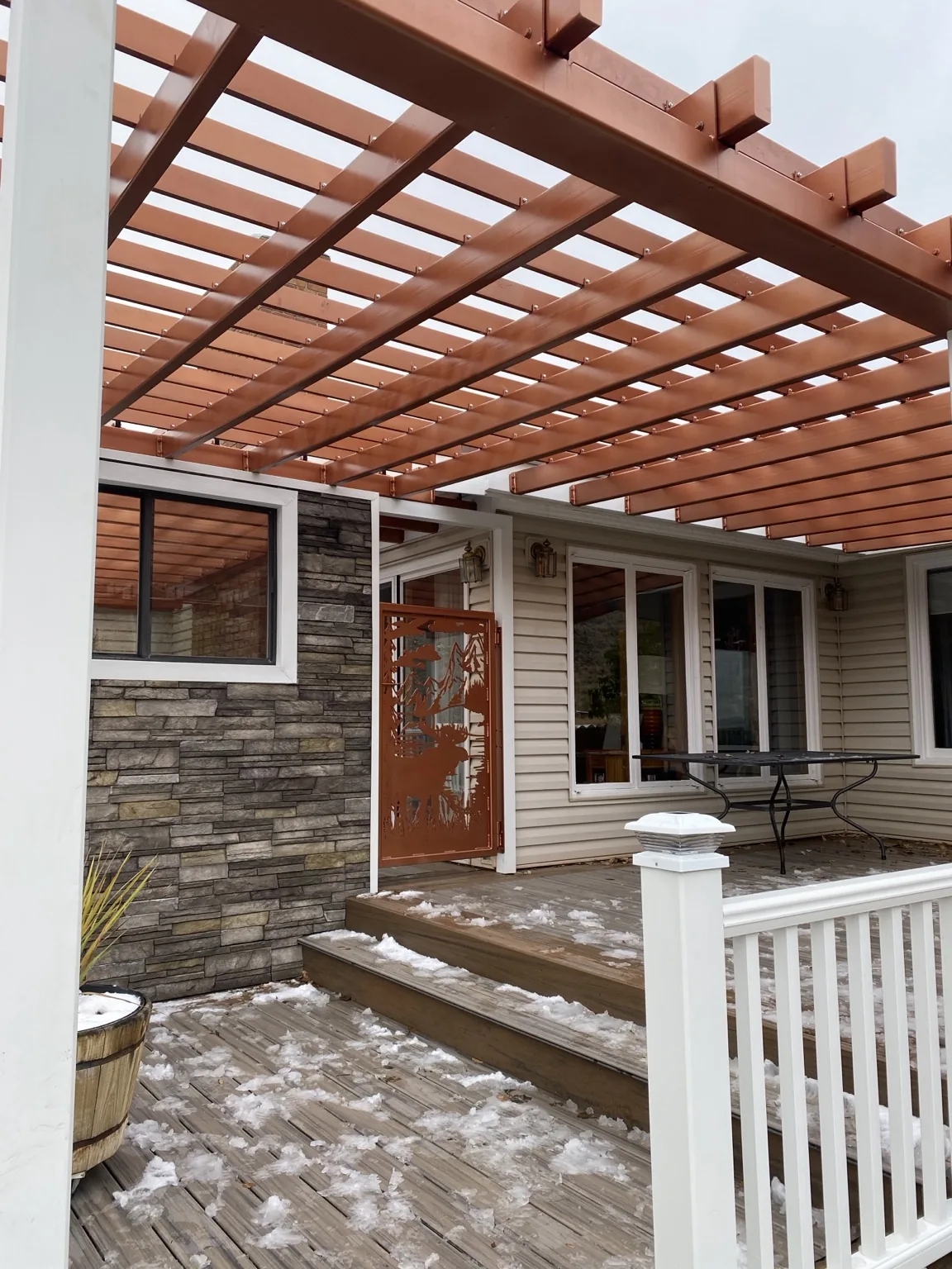 Rawlins residential pergola project, view 1
