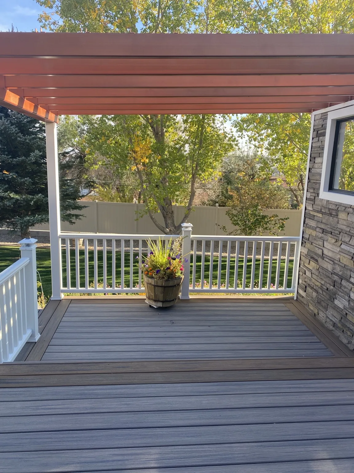 Rawlins residential pergola project, view 4