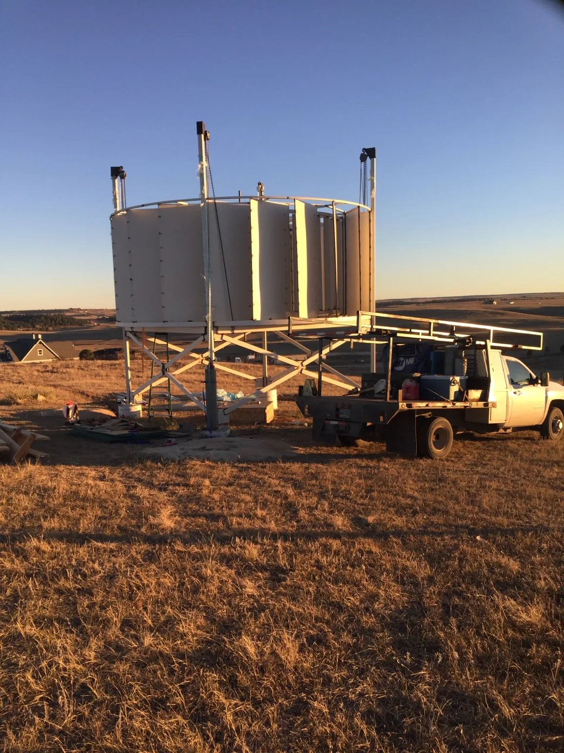 Wind turbine field fabrication project, view 10