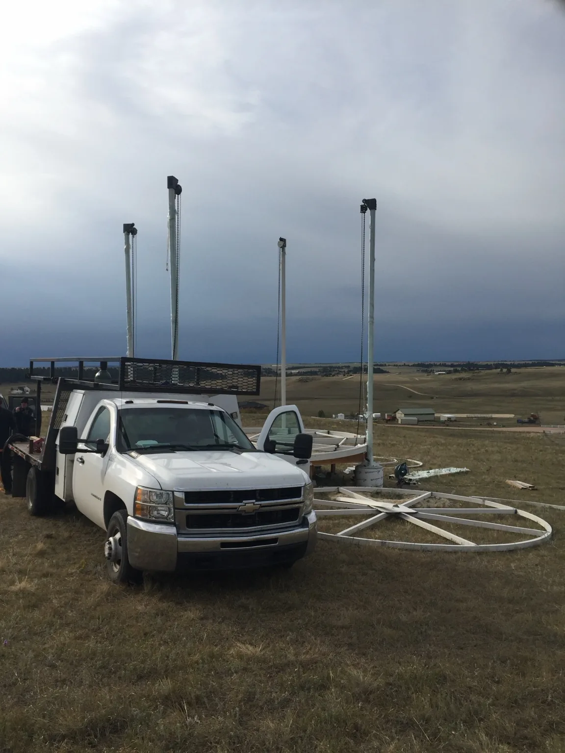 Wind turbine field fabrication project, view 3