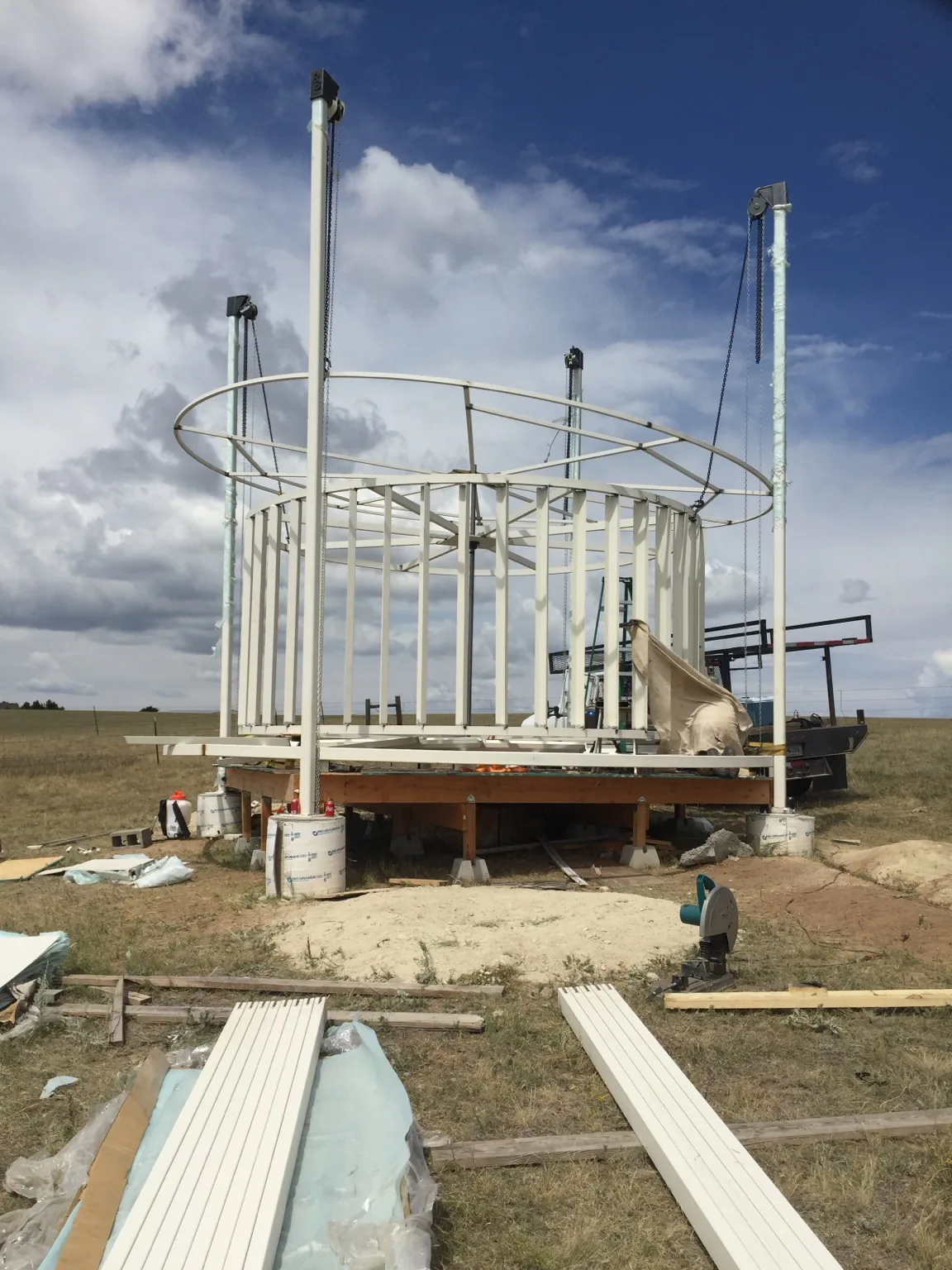 Wind turbine field fabrication project, view 4