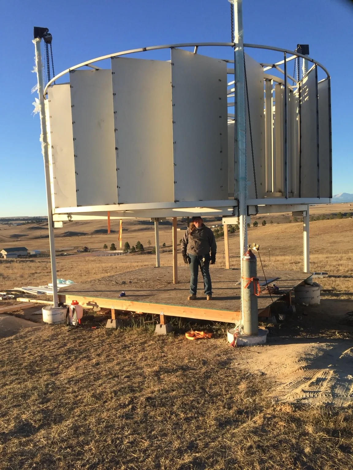 Wind turbine field fabrication project, view 6
