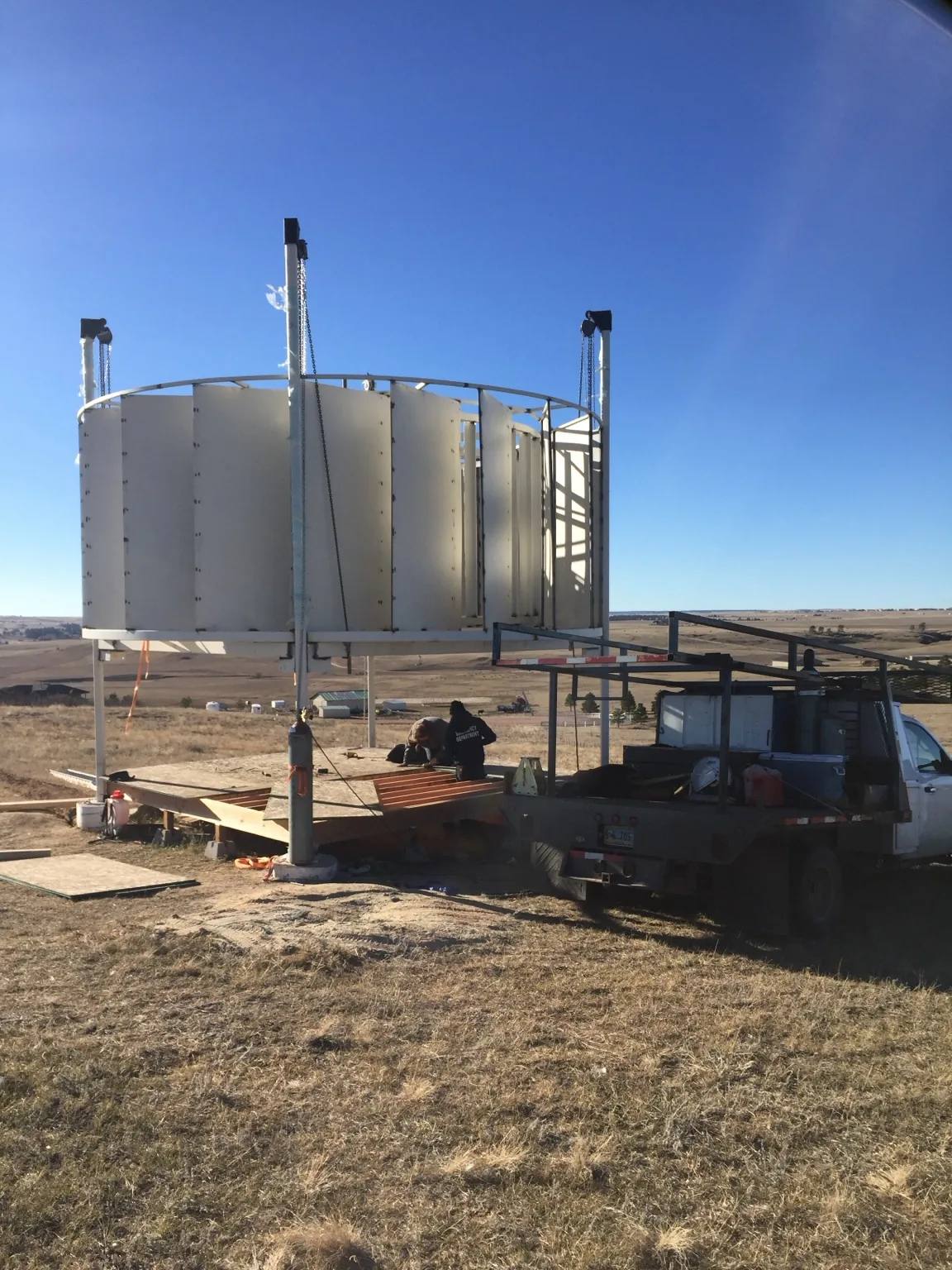Wind turbine field fabrication project, view 7