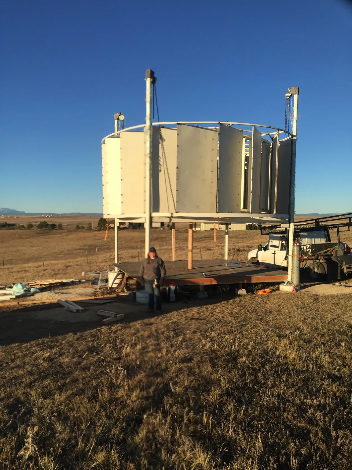 Wind turbine field fabrication project, view 9